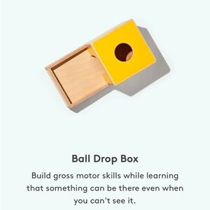 Lovevery•Yellow and Natural Wood Toy Box
